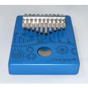  KMKr-2-BL-NEW Escudo Калимба, резонаторная, 10 язычков, трапеция, синяя