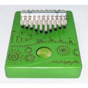  KMKr-2-GR-NEW Escudo Калимба, резонаторная, 10 язычков, трапеция, зеленая