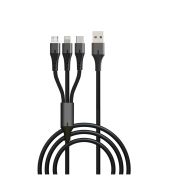  00-00028388 Кабель GP21-3-1.2M USB (m)-Type-C/Lightning/microUSB (m) 1.2м черный