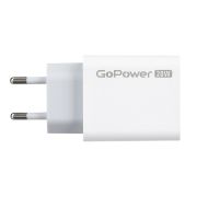  00-00028401 Сетевое зарядное устройство GPQC08, 1USB+1Type-C, 20Вт QC3.0, белый