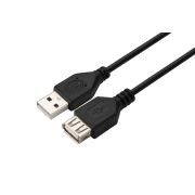  00-00029634 Кабель удлинитель USB2.0 (m)-USB (f) 1.5м ПВХ черный