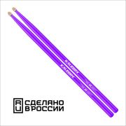  7KLHBVL5A Violet 5A Барабанные палочки, граб, флуоресцентные фиолетовые