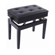  HY-DX17-GLOSS-BLACK Банкетка, черный/черный, искусственная кожа