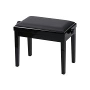  HY-PJ023-GLOSS-BLACK Банкетка, черный/черный, искусственная кожа