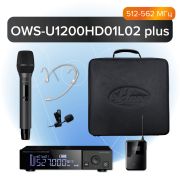  OWS-U1200HD01L02-plus Беспроводная система с ручным, головным и петличным микрофоном, кейс