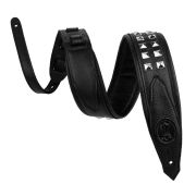  M80GRPDX-BLK Rebel Leathers Series Ремень для гитары, кожаный, черный