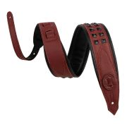  M80GRPDX-BRG Rebel Leathers Series Ремень для гитары, кожаный, бордовый