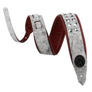  M80GRPDX-WHT Rebel Leathers Series Ремень для гитары, кожаный, белый
