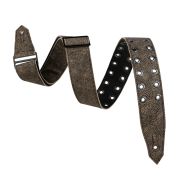  M80RBEY-BLK Rebel Leathers Series Ремень для гитары, кожаный, черный