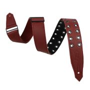  M80RBEY-BRG Rebel Leathers Series Ремень для гитары, кожаный, бордовый