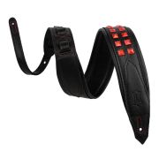  M81GRPDX-BLK Rebel Leathers Series Ремень для гитары, кожаный, черный