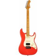 JET JS-400 CRD - электрогитара, Stratocaster, корпус тополь запеченный, 22 лада, HSS, tremolo, цвет