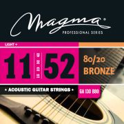 Magma Strings GA130B80 - Струны для акустической гитары 11-52, Серия: Bronze 80-20, Калибр: 11-15-23
