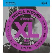 EXL120 XL NICKEL WOUND Струны для электрогитары Super Light 9-42 D`Addario
