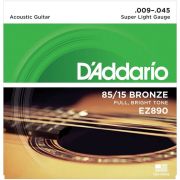D`Addario EZ890 AMERICAN BRONZE 85/15 Струны для акустической гитары Super Light 9-45
