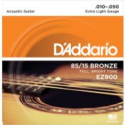 EZ900 AMERICAN BRONZE 85/15 Струны для акустической гитары Extra Light 10-50 D`Addario