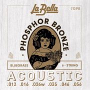 La Bella 7GPB Комплект струн для акустической гитары, фосфорная бронза, 12-56
