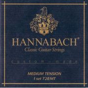 Hannabach 728MT Custom Made Black Комплект струн для классической гитары, среднее натяжение