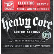 Dunlop DHCN1060-7 Heavy Core Комплект струн для 7-струнной электрогитары, никелированные, 10-60