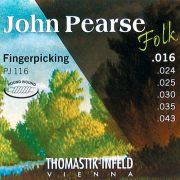 PJ116 John Pearse Комплект струн для акустической гитары, нейлон, 016-043