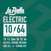 La Bella HRS-D1 Hard Rockin Steel Drop Six Комплект струн для электро-гитары