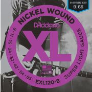  EXL120-8 Nickel Wound Комплект струн для 8-струнной электрогитары, Super Light, 9-65