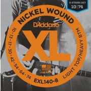  EXL140-8 Nickel Wound Комплект струн для 8-струнной электрогитары, Light/Heavy, 10-74