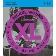 D`Addario EXL120 XL NICKEL WOUND Струны для электрогитары Super Light 9-42
