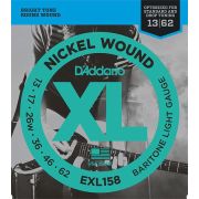 D`Addario EXL158 XL NICKEL WOUND Струны для электрогитары Baritone-Light 13-62