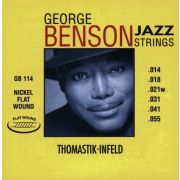  GB114 George Benson Jazz Комплект струн для акустической гитары, плоская оплетка, 14-55
