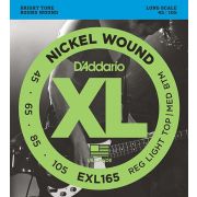 D`Addario EXL165 XL NICKEL WOUND Струны для бас-гитары Long Regular Ligth Top Medium Bottom 45-105