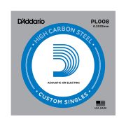  PL008 Plain Steel Отдельная струна без обмотки, сталь, .008