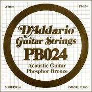  PB024 Phosphor Bronze Отдельная струна для акустической гитары, фосфорная бронза, .024
