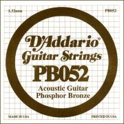  PB052 Phosphor Bronze Отдельная струна для акустической гитары, фосфорная бронза, .052