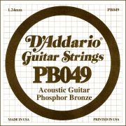  PB049 Phosphor Bronze Отдельная струна для акустической гитары, фосфорная бронза, .049