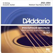  EJ37 Phosphor Bronze Комплект струн для 12-струнной гитары, ф/бр, M.Top/H.Bottom, 12-54