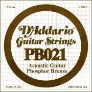  PB021 Phosphor Bronze Отдельная струна для акустической гитары, фосфорная бронза, .021
