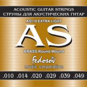  AS110 Brass Round Wound Extra Light Комплект струн для акустической гитары, латунь, 10-49