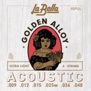 40PUL Golden Alloy Комплект струн для акустической гитары, бронза, 9-48