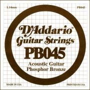  PB045 Phosphor Bronze Отдельная струна для акустической гитары, фосфорная бронза, .045