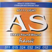  AS111 Brass Round Wound Комплект струн для акустической гитары, латунь, 11-52