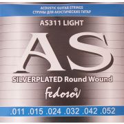 AS311 Silverplated Round Wound Комплект струн для акустической гитары, п/медь, 11-52 
