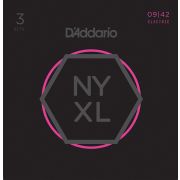  NYXL0942-3P NYXL 3 Комплекта струн для электрогитары, Super Light, 09-42