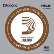  PB025 Phosphor Bronze Отдельная струна для акустической гитары, фосфорная бронза, .025
