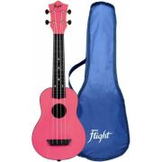 FLIGHT TUS-35 PK - укулеле Travel, сопрано, верхняя дека липа, копус пластик, цвет розовый.