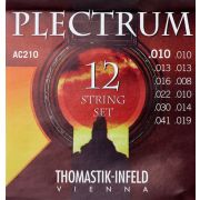  AC210 Plectrum Комплект струн для 12-струнной акустической гитары, сталь/бронза, 010-041