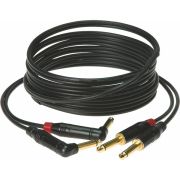  KMPR0300 KeyMaster Коммутационный кабель, 2xJack 6.35мм 2p-2хJack 6.35мм 2p угловой, 3м