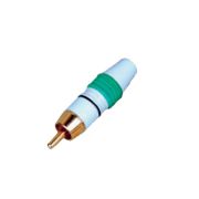  CD103-GR Разъем на кабель RCA, штекер, зеленый