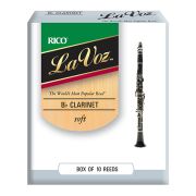 RCC10SF La Voz Трости для кларнета Bb, мягкие (Soft), 10шт, Rico
