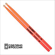 Kaledin Drumsticks 7KLHBOR5B 5B Барабанные палочки, граб, флуоресцентные оранжевые